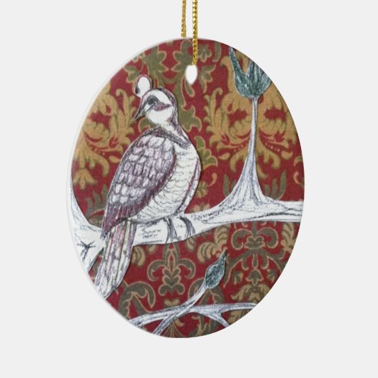 Ein Rebhuhn in einem Birnen-Baum 3,0 Keramik Ornament (Rechts)