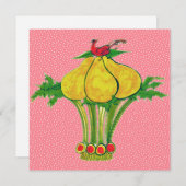 Ein Rebhuhn in einem Birnen-Baum Einladung (Vorne/Hinten)