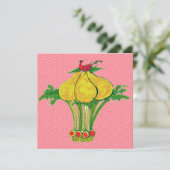 Ein Rebhuhn in einem Birnen-Baum Einladung (Stehend Vorderseite)