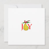 Ein Rebhuhn in einem Birnen-Baum Einladung (Rückseite)