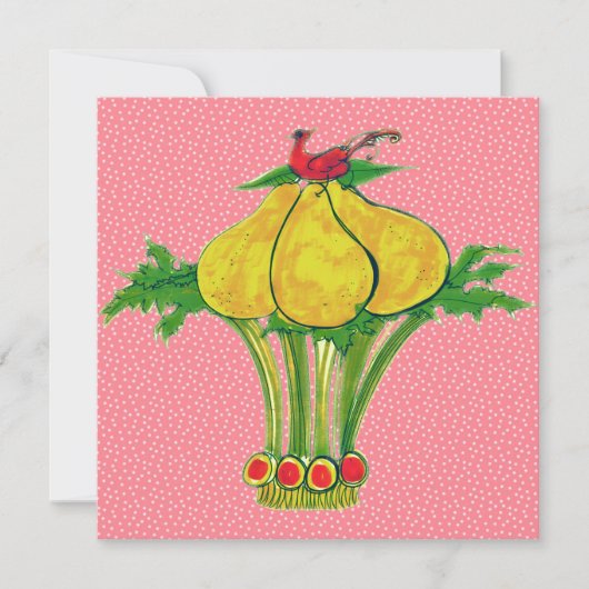 Ein Rebhuhn in einem Birnen-Baum Einladung (Vorderseite)