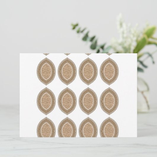 Ein rechteckiger Teppich mit einem komplizierten g Dankeskarte (Stehend Vorderseite)