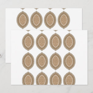 Ein rechteckiger Teppich mit einem komplizierten g Dankeskarte