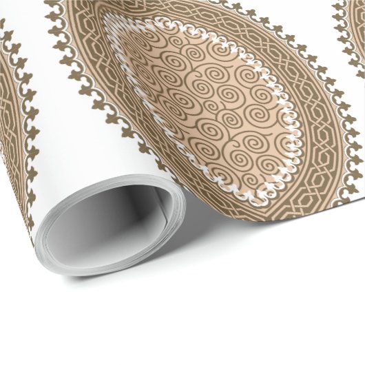 Ein rechteckiger Teppich mit einem komplizierten g Geschenkpapier (Rolleneckpunkt)