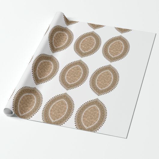 Ein rechteckiger Teppich mit einem komplizierten g Geschenkpapier (Ungerollt)