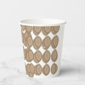 Ein rechteckiger Teppich mit einem komplizierten g Pappbecher (Rückseite)