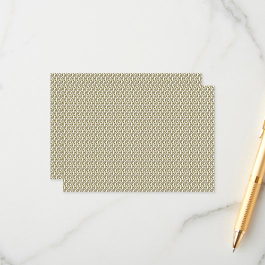 Ein rechteckiger Teppich mit kompliziertem geometr Begleitkarte (Vorderseite/Rückseite Beispiel)