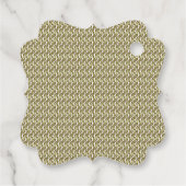 Ein rechteckiger Teppich mit kompliziertem geometr Geschenkanhänger (Rückseite)