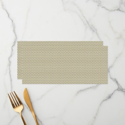 Ein rechteckiger Teppich mit kompliziertem geometr Menükarte (Vorderseite/Rückseite Beispiel)