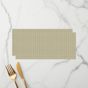 Ein rechteckiger Teppich mit kompliziertem geometr Menükarte