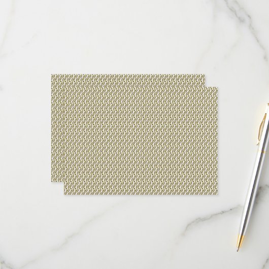 Ein rechteckiger Teppich mit kompliziertem geometr RSVP Karte (Vorderseite/Rückseite Beispiel)