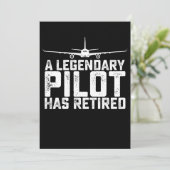 Ein rechtmäßiger Pilot hat das Ruhestandskopilot g Einladung (Stehend Vorderseite)