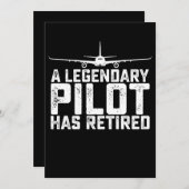 Ein rechtmäßiger Pilot hat das Ruhestandskopilot g Einladung (Vorne/Hinten)