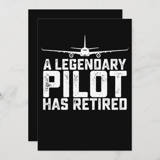 Ein rechtmäßiger Pilot hat das Ruhestandskopilot g Einladung (Vorne/Hinten)