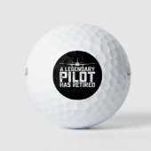 Ein rechtmäßiger Pilot hat das Ruhestandskopilot g Golfball (Vorderseite)