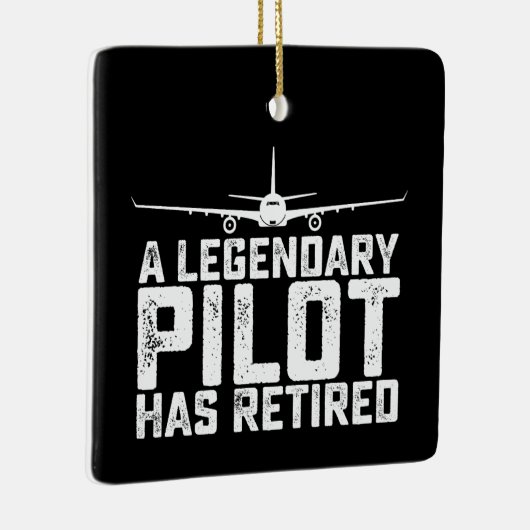 Ein rechtmäßiger Pilot hat das Ruhestandskopilot g Keramikornament (Rechts)