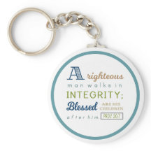 Ein rechtschaffener Mann geht in Integrität, Schri