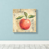 Ein Red Shiny Apple Leinwanddruck (Insitu (Holzboden))