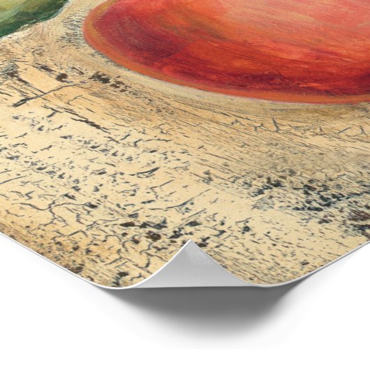 Ein Red Shiny Apple Poster (Ecke)