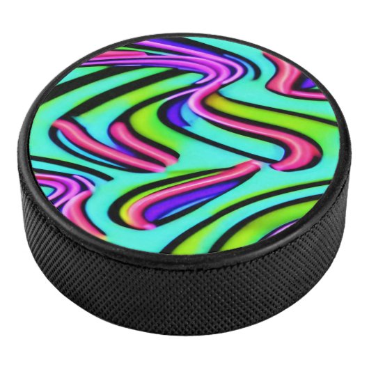 Ein Regenbogen der Farben in der Luft Eishockey Puck (3/4)