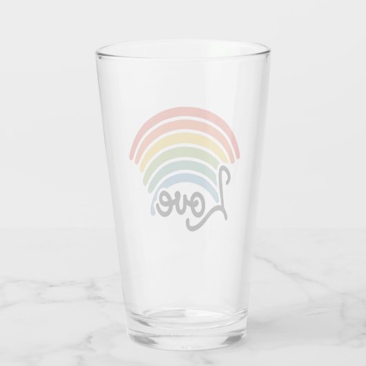 Ein Regenbogen der Liebe Glas (Rückseite)