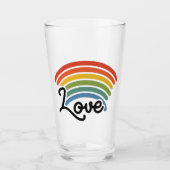 Ein Regenbogen der Liebe Glas (Vorderseite)