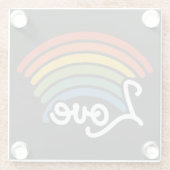 Ein Regenbogen der Liebe Glasuntersetzer (Rückseite)