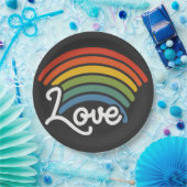 Ein Regenbogen der Liebe Pappteller (Party)