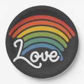 Ein Regenbogen der Liebe Pappteller (Vorderseite)