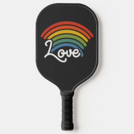 Ein Regenbogen der Liebe Pickleball Schläger