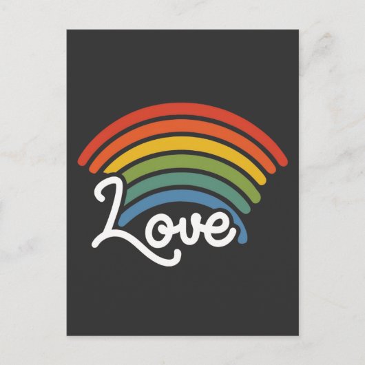 Ein Regenbogen der Liebe Postkarte (Vorderseite)