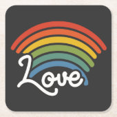 Ein Regenbogen der Liebe Rechteckiger Pappuntersetzer (Vorderseite)
