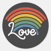 Ein Regenbogen der Liebe Runder Aufkleber (Vorderseite)