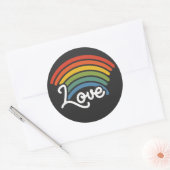 Ein Regenbogen der Liebe Runder Aufkleber (Umschlag)