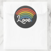 Ein Regenbogen der Liebe Runder Aufkleber (Tasche)