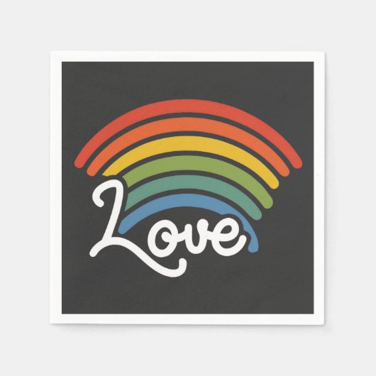 Ein Regenbogen der Liebe Serviette (Vorderseite)