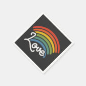 Ein Regenbogen der Liebe Serviette (Ecke)