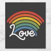 Ein Regenbogen der Liebe Weinetikett (Einzelnes Label)