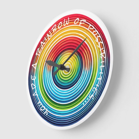 ... Ein Regenbogen der Möglichkeiten Wall Uhr (Winkel)