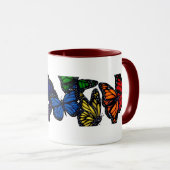 Ein Regenbogen der Schmetterlinge Tasse (VorderseiteRechts)