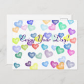 Ein Regenbogen des Herzens für dich auf einem Postkarte (Vorne/Hinten)