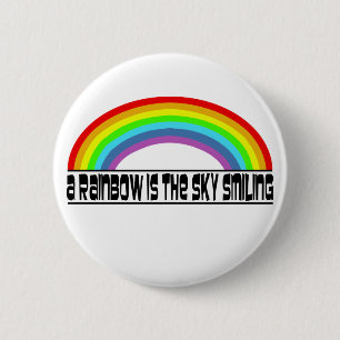 Ein Regenbogen ist das Himmel-Lächeln Button