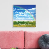 Ein Regenbogen ist ein Versprechen Leinwanddruck (Insitu (Wohnzimmer))