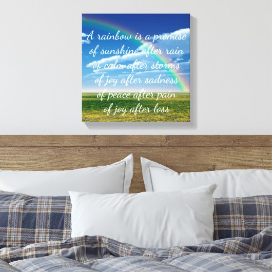 Ein Regenbogen ist ein Versprechen Leinwanddruck (Insitu (Schlafzimmer))
