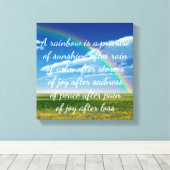 Ein Regenbogen ist ein Versprechen Leinwanddruck (Insitu (Holzboden))