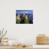 Ein Regenbogen trifft auf das mittelalterliche Dun Poster (Küche)