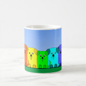 Ein Regenbogen von Welpen-Hunde Klassische Tasse, Kaffeetasse (Mittel)