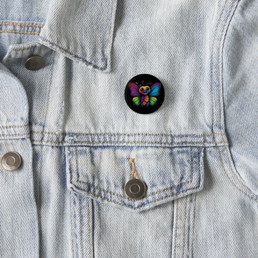 Ein Regenbogenschmetterling Button (Beispiel)