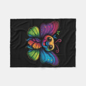 Ein Regenbogenschmetterling Fleecedecke (Vorderseite (Horizontal))