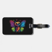 Ein Regenbogenschmetterling Gepäckanhänger (Rückseite horizontal)